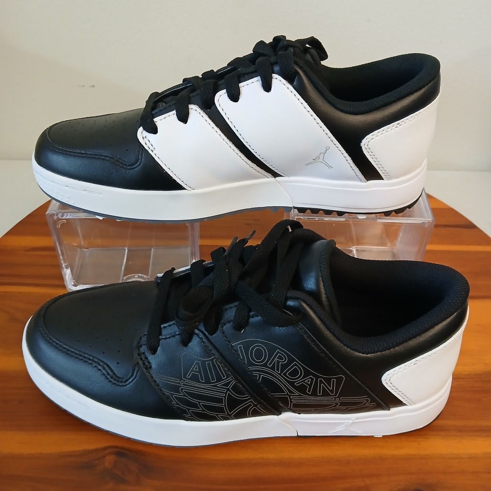 NIke AIr Jordan Nu Retro 1 Golf Shoes Mens 6.5 Black White Low FZ4153-003